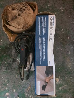 Carpet kicker iron and seam tape
