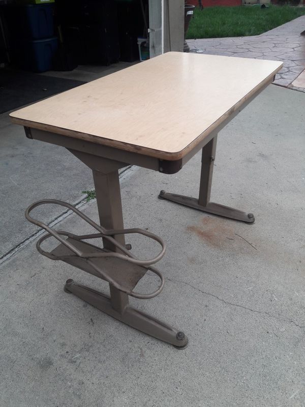 Vintage School Desk Table For Sale In Whittier Ca Offerup