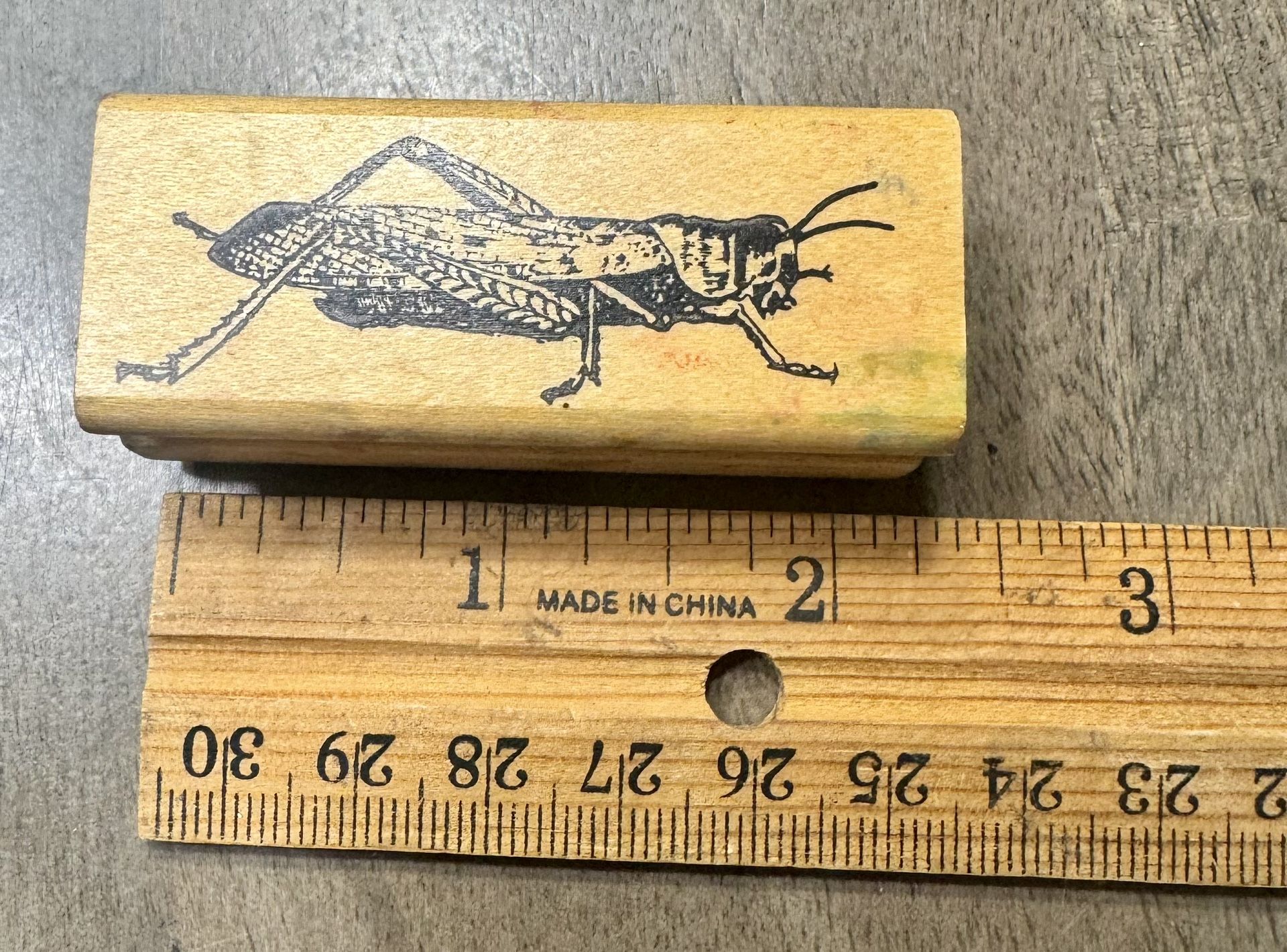 Grasshopper rubber stamp