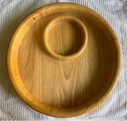 Wood platter tray