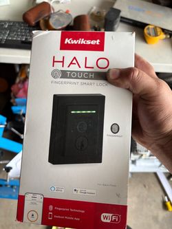 Kwikset HALO Touch WiFi Fingerprint Smart Door Lock Deadbolt – Iron Black
