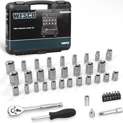 Ratchet Set Household Hand Tool Set, with Tool Storage Case, Spinner Handle, Adaptor, Screwdriver Set