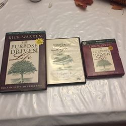 Purpose Driven Life Book, Vol 1 DVD, & 8 Disc Audio Cd by Rick Warren