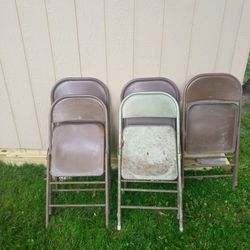 Five Solid And Sturdy Metal Chairs