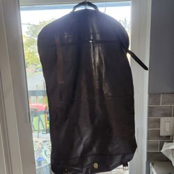 Vintage Pegasus Full Grain Leather Garment Bag - WITH KEY & STRAP