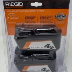 Ridgid 2pack Batteries