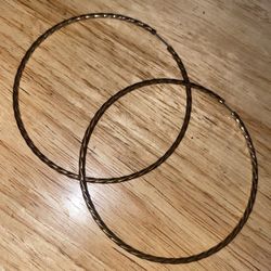 Gold Hoop Earrings  Thin, Light Weight