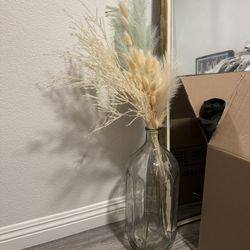World Market Decorative Vase With Dried Flowers