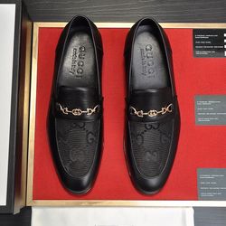 Gucci GG Men’s Leather Shoes With Box New 