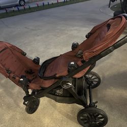Double Stroller City select LUX With Car seat Adapters $350