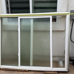 Obscured Vinyl Retrofit Window 68W x 59.5H With Screen 