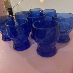 Cobalt Blue Juice Glasses