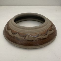  Vintage Boho Primitive Hand Made Clay Pottery Holder 