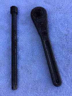 Antique 1/2” Socket Wrench with Extension 