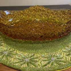 Amber Glass Vintage Decorative 