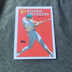 Rare Topps 87 Record Breakers Mark McGwire Double Error!