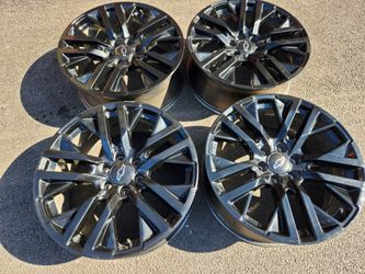 22" Chevy Silverado Black Oem Wheels 