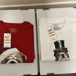 (2) - Club Room - Bulldog - Long sleeve - T-Shirts - (New)