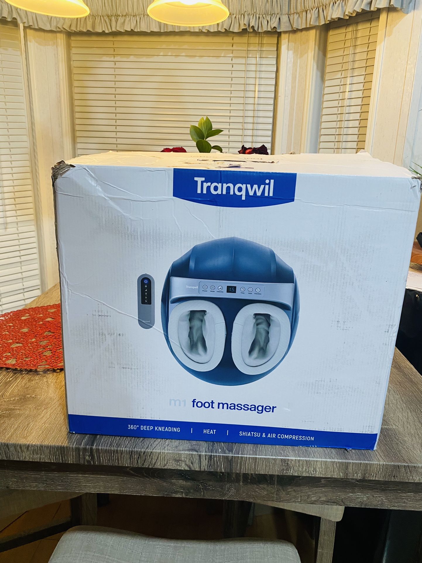 Tranqwil Foot Massager Machine with Heat, Shiatsu Massage, Kneading, and  Vibration