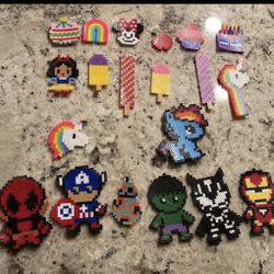 Peeler Beads Keychains, Magnets