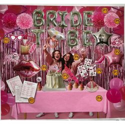 Bachelorette Party Decorations Set Bride To Be Balloons Sash Veil Games
