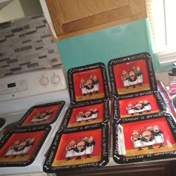 Certified International Dinner Is Served Dishes Signed By.Tracy Flickinger.