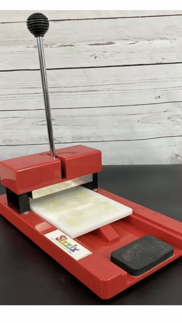 Sizzix Red Original Die Cutter Press Machine With Pad Scrapbooking