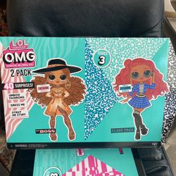 LOL Surprise OMG Fashion Doll 2-Pack Da Boss And Class Prez With 20 Surprises Each