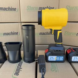 Leaf Blower With 2 Batteries And Nozzle Attachment 