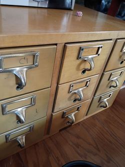 Vintage Wooden index card cabinet