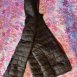 Green Lightweight Jacket With Orange Interior