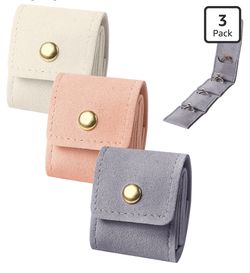 3 Pcs Mini Travel Jewelry Bags