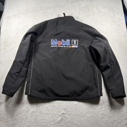 Mobil 1 Racing Men’s XL Black Full-Zip Softshell Jacket Sleeve Pockets