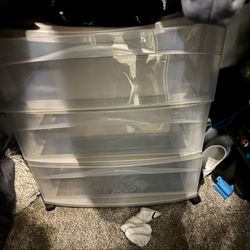 3 Drawer Storage Container With Wheels