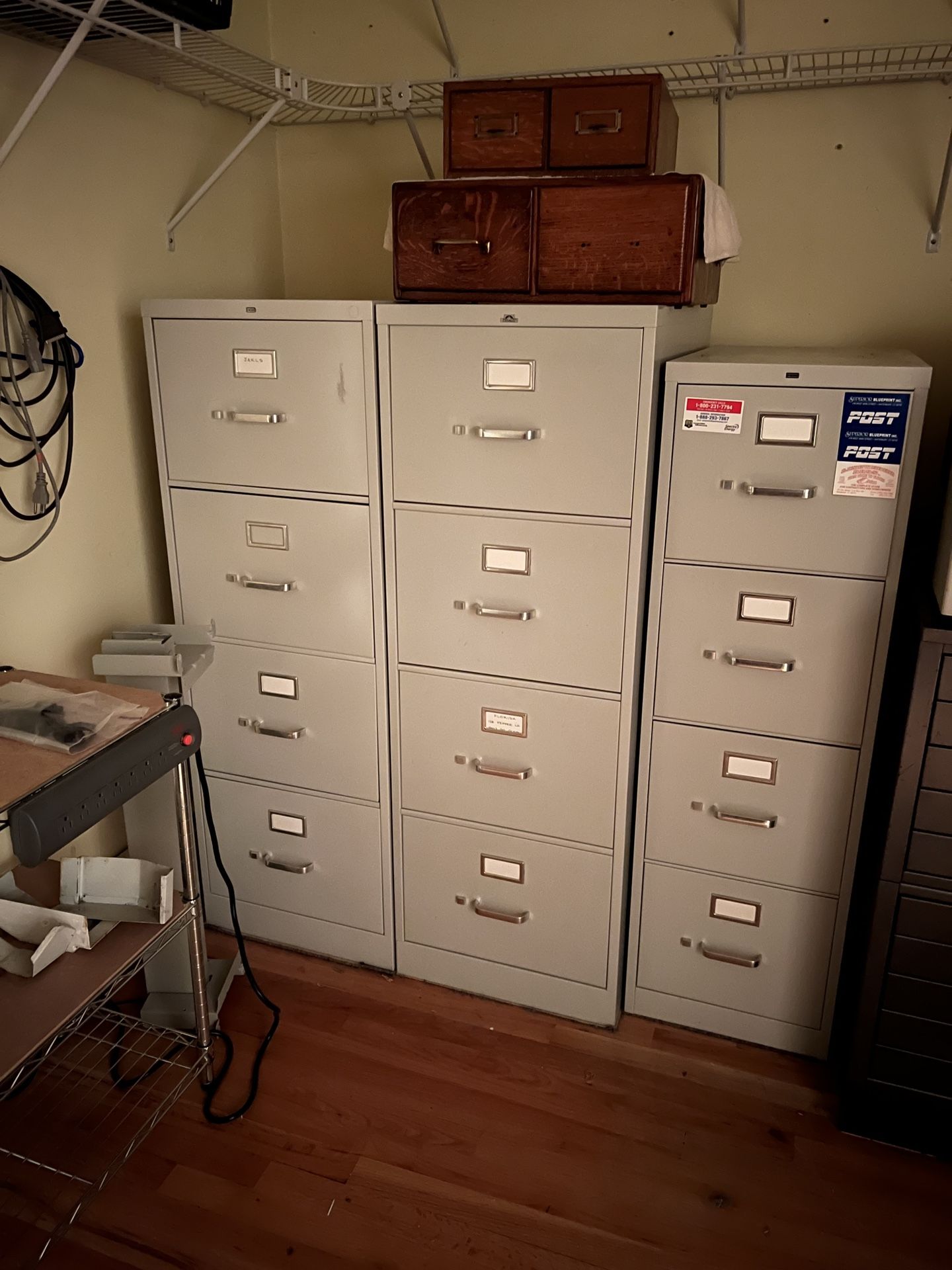 2- 4 Drawer Filing Cabinets