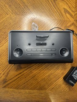 iHome iDL43B Dual Charging Stereo FM Clock Radio w/ Lightning Dock & USB Charger