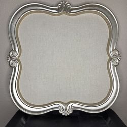 Cynthia Rowley Gold Scalloped Edge Wooden Wall Tack Bulletin Board Victorian