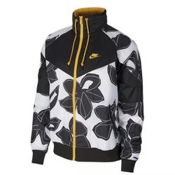 Nike Sportswear Windrunner Jacket Floral Black White BV2869-100 Men's Size XL