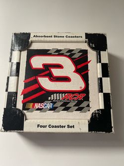 NASCAR/Earnhardt #3 drink coasters. $15,00 cash.