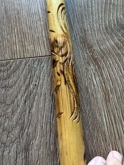 Decorative Carved Bamboo Sticks – Set of 2 –