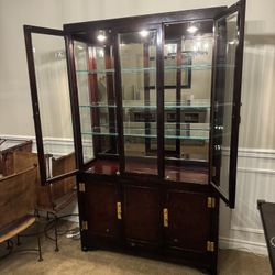 PRICE DROP!! China Cabinet-Cherry Wood- White Of Mebane 