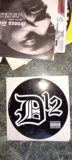 vintage 2001 promotional sticker for the hip-hop group D12 (Detroit Twelve) promoting their debut studio album Devil's Night released on Shady Records