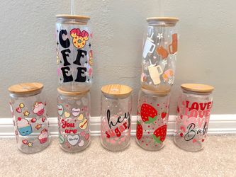 Brand new glass cups mugs handmade