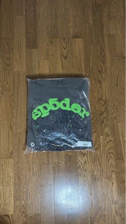 Sp5der Hoodie Black Green Graphic Size M