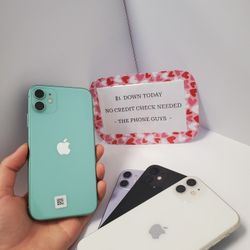 Apple IPhone 11 Unlocked For All Carriers - $1 Down Today - NO CREDIT Needed