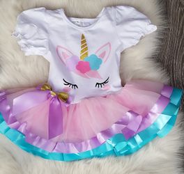 Unicorn dress Size 9m, 12mos, 18mos
