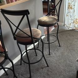 Bar Stools($30each /$85 For 3/OBO)swivel, 30” Seat To Floor, 45” Back To Floor