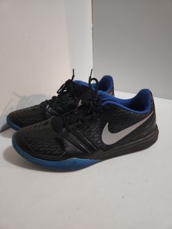 Nike Kobe Mentality Sneakers Men's 11 Black Blue Silver Low Top Basketball Shoes