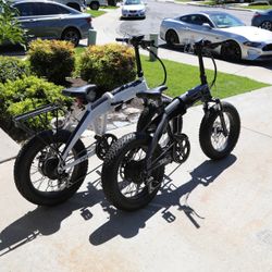 Aventon Sinch Folding Electric Bikes – Low Miles – Black (219 mi) + White (166 mi)