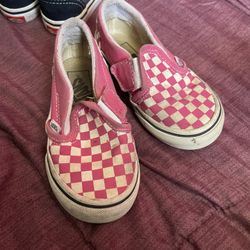 Toddler Pink Checkered Vans